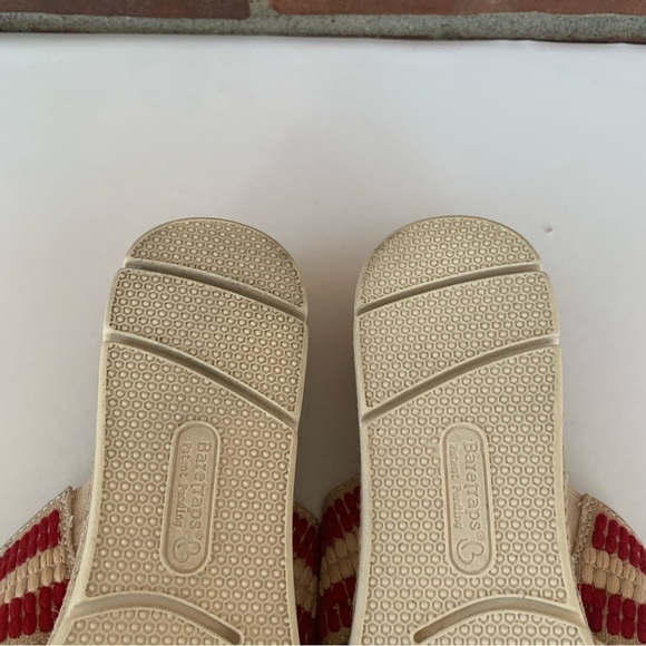 Baretraps Bliss Posture Plus Wedge Sandals Slides Women's red/cream Size US 9 M - Picture 9 of 9